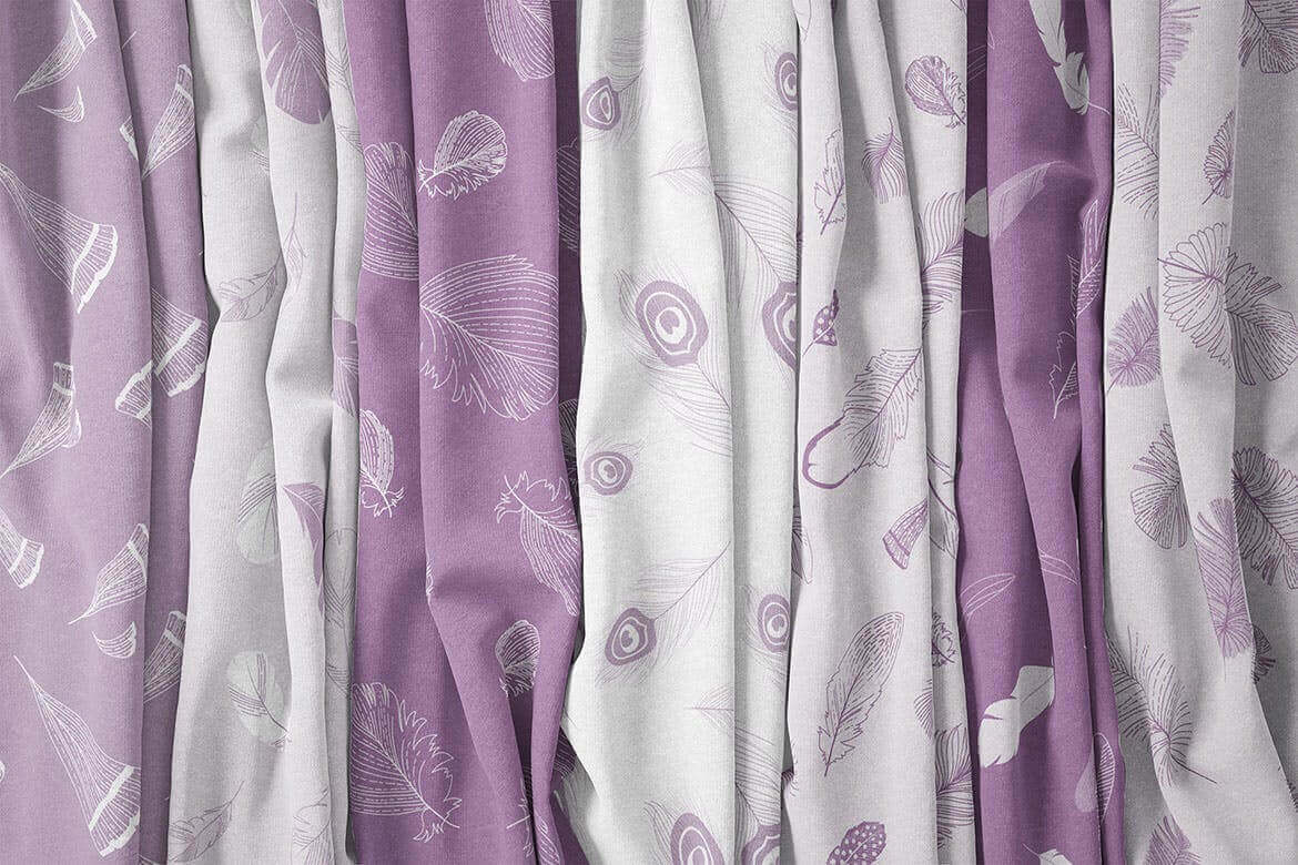 24个优雅矢量羽毛图案背景底纹纹理素材包