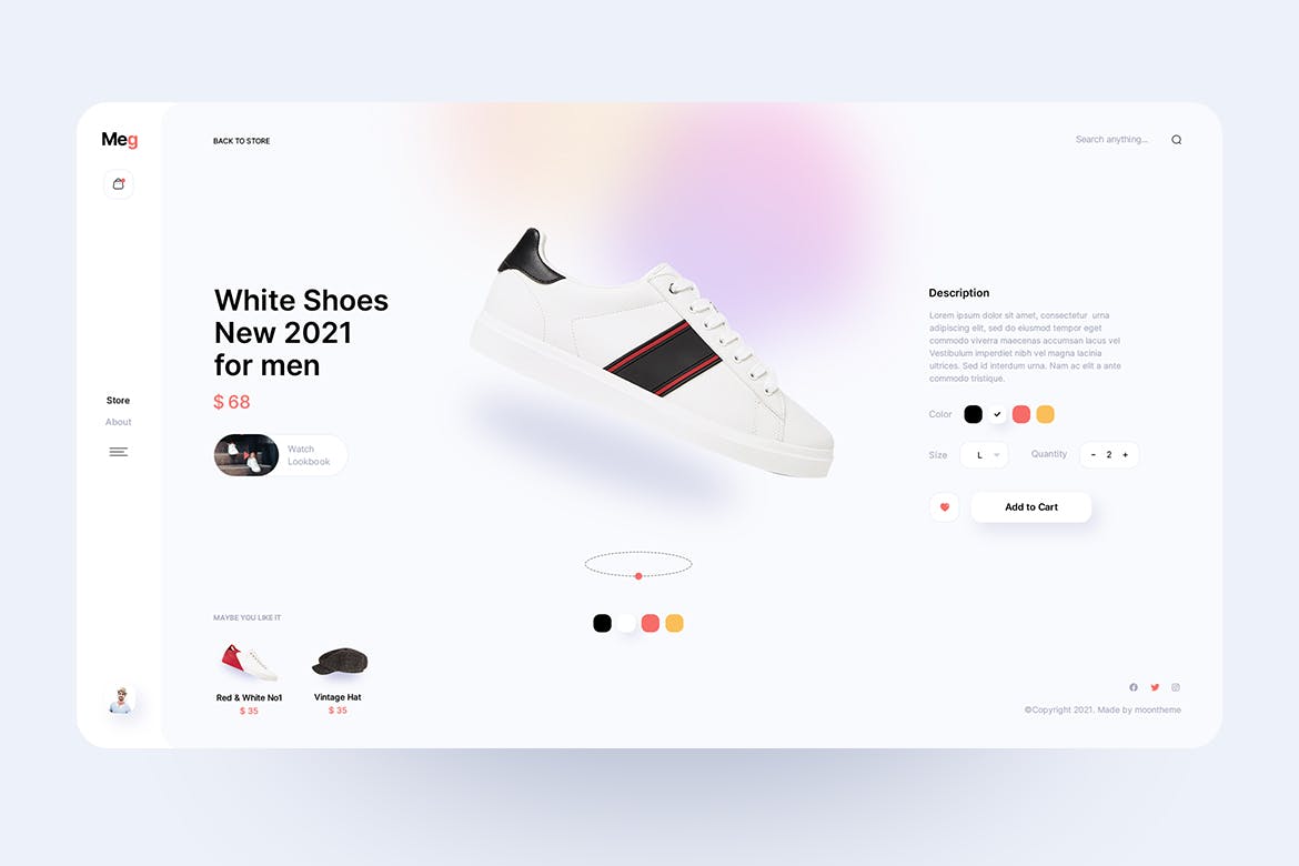 一套风格简洁的服装饰品电商类APP UI kit素材包