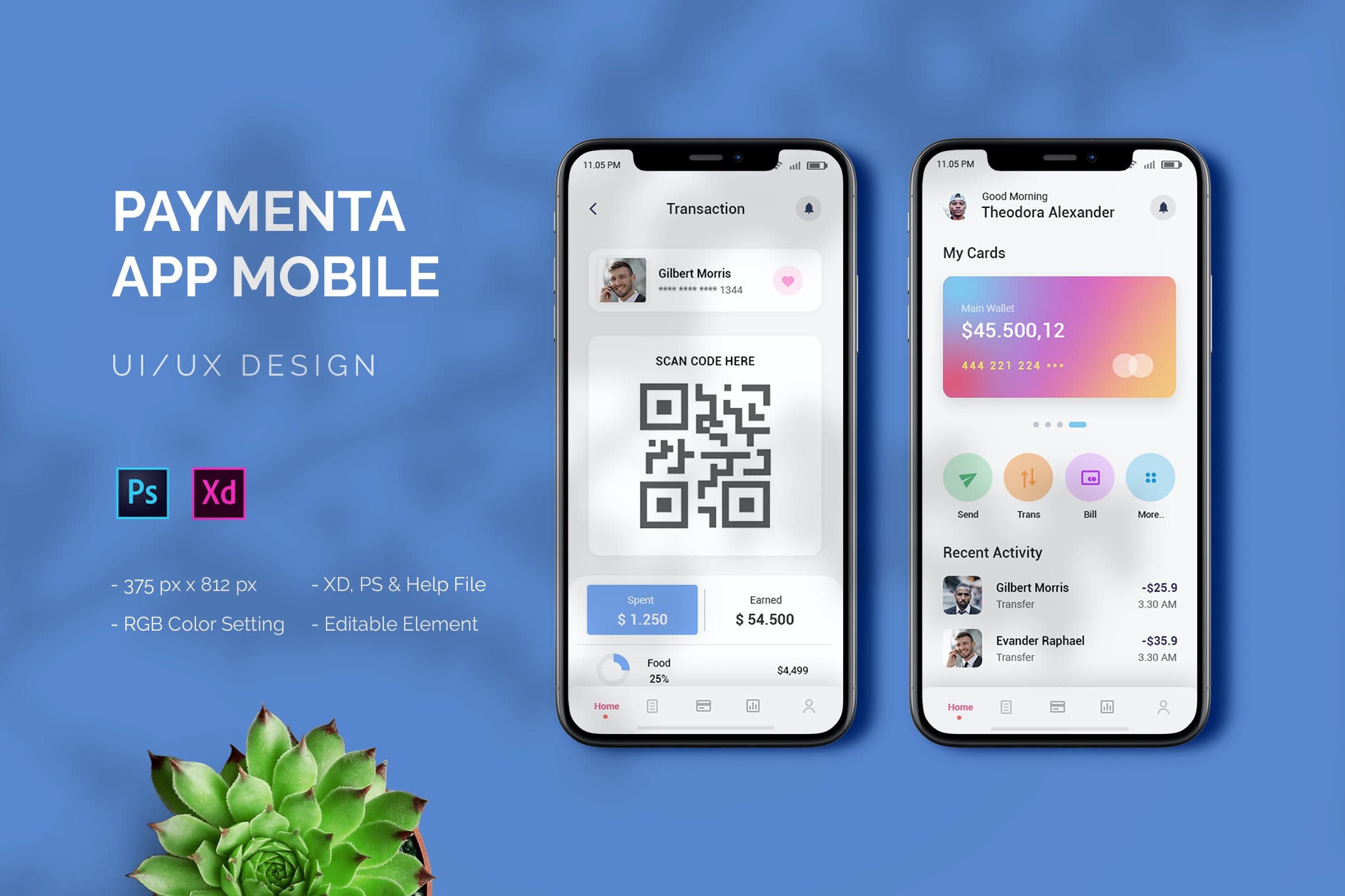 一套绚丽的支付工具APP UI素材