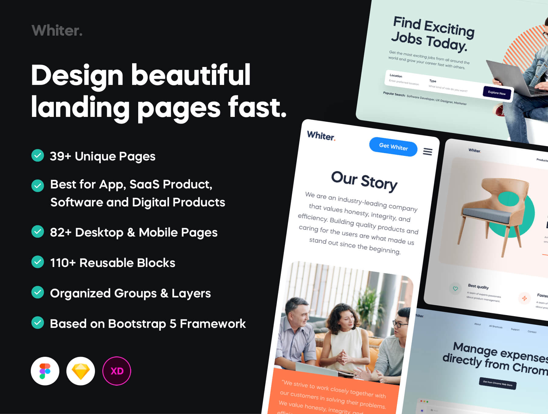 一套适合于APP、SaaS后台和PC的登陆页素材模板