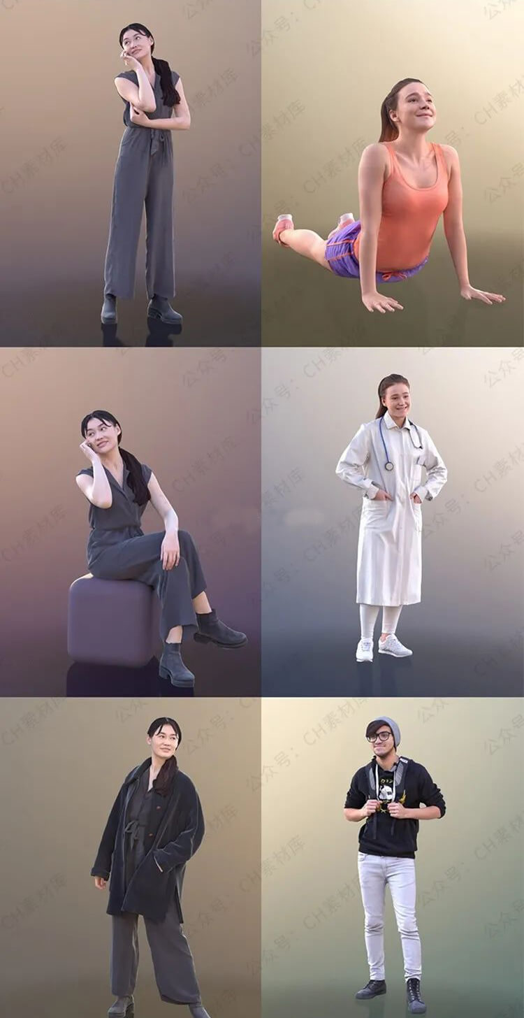 太香了!435款3D角色模型一下就能盘了,喜欢的赶快下载吧