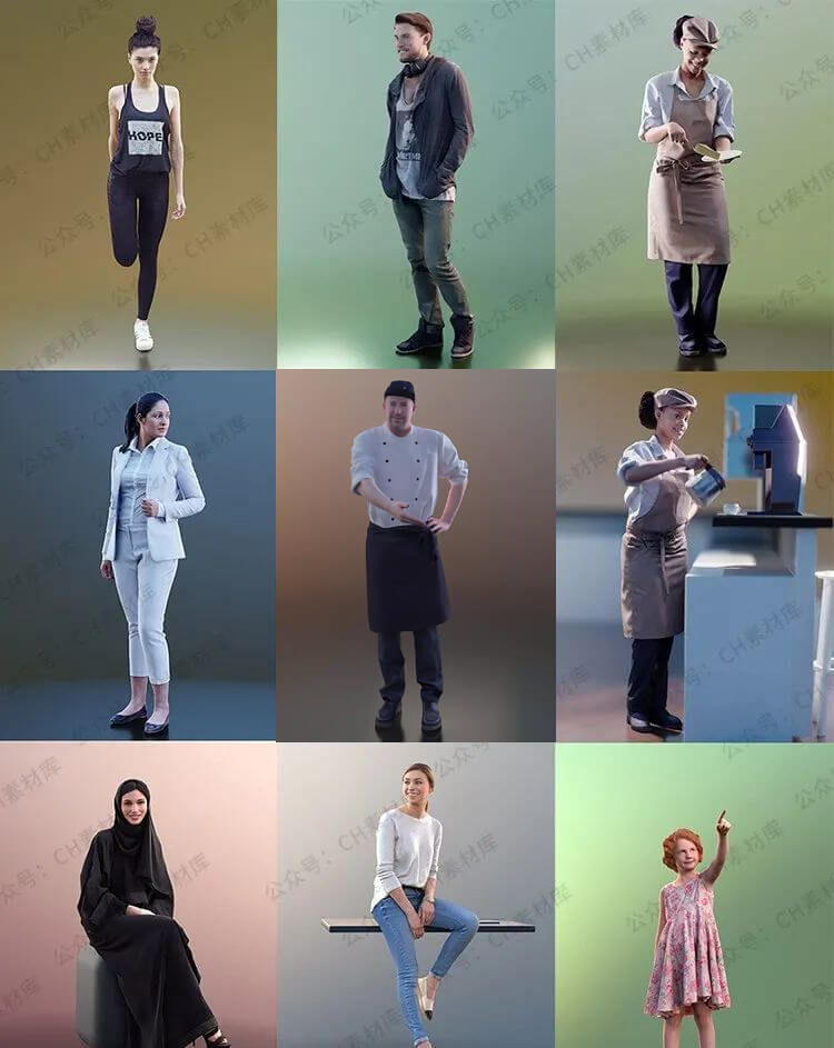 太香了!435款3D角色模型一下就能盘了,喜欢的赶快下载吧