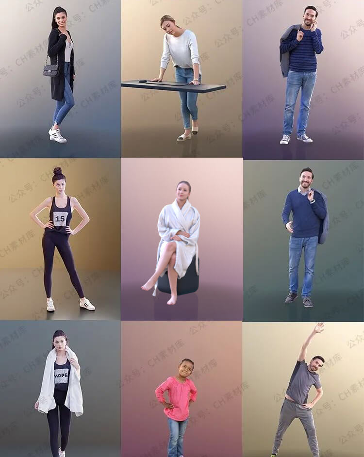 太香了!435款3D角色模型一下就能盘了,喜欢的赶快下载吧