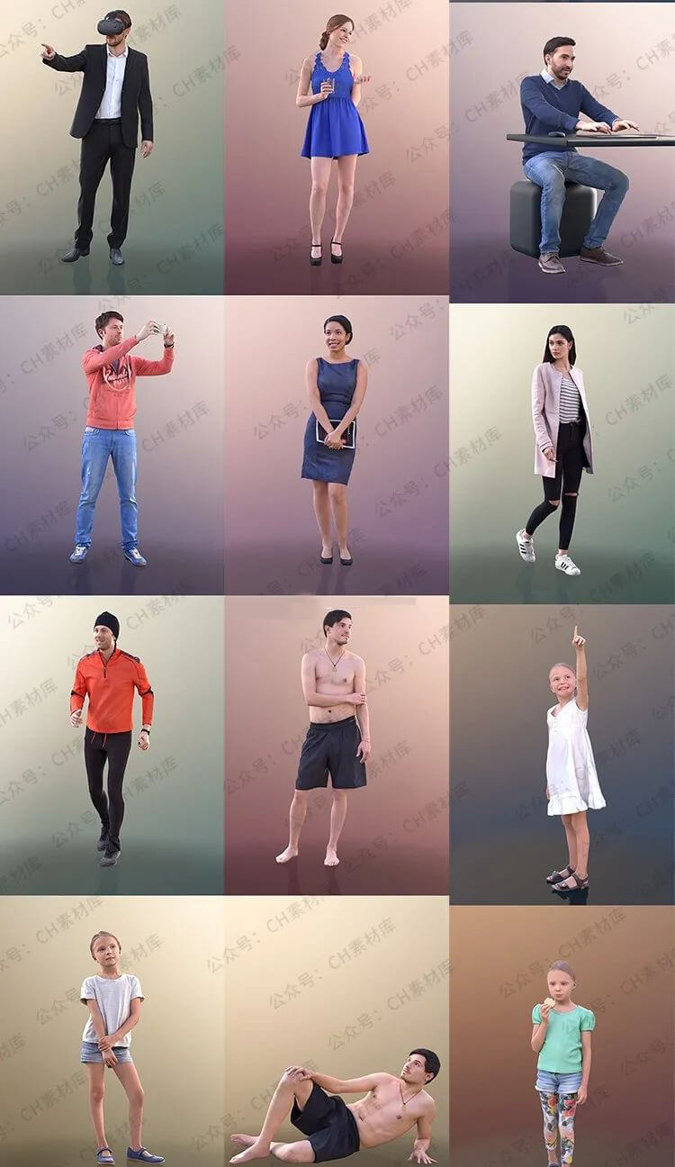 太香了!435款3D角色模型一下就能盘了,喜欢的赶快下载吧