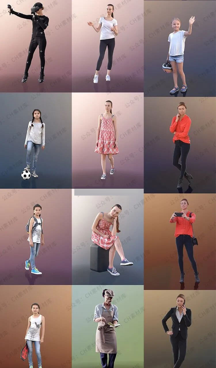 太香了!435款3D角色模型一下就能盘了,喜欢的赶快下载吧