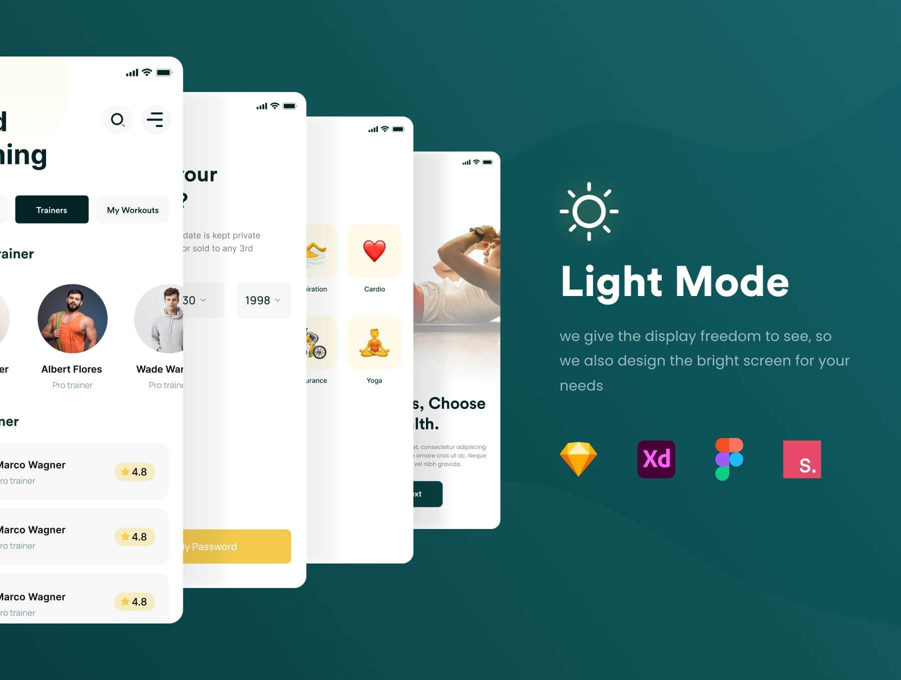 一套家庭健身APP UI KIT素材工具包