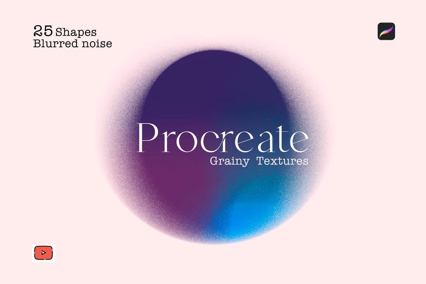 25个适用于Procreate的粒状笔刷素材包