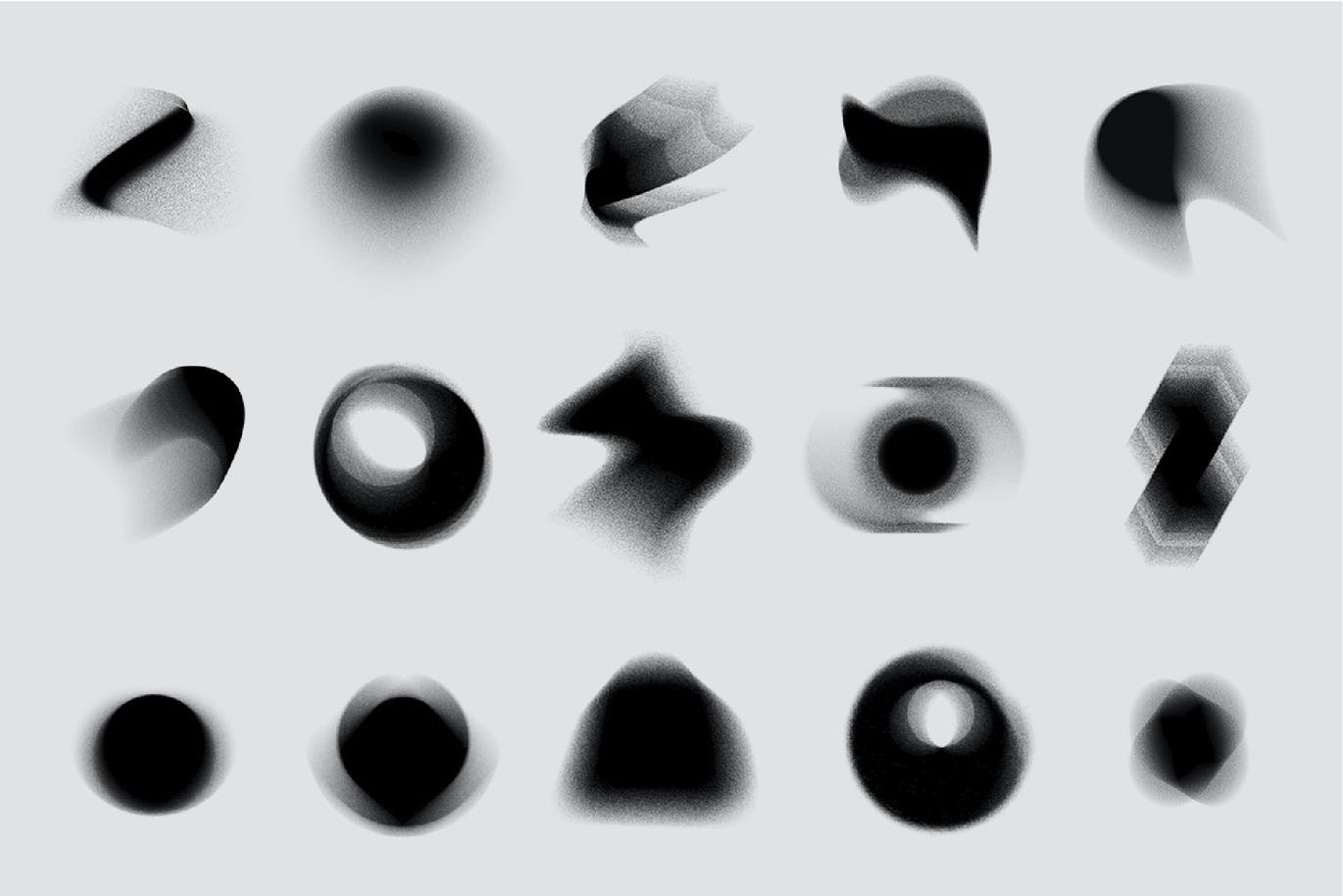 25个适用于Procreate的粒状笔刷素材包