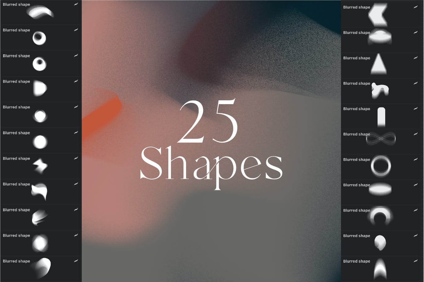 25个适用于Procreate的粒状笔刷素材包