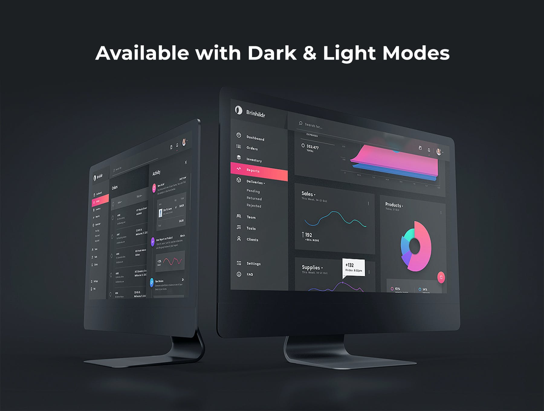 一套干净优雅的后台管理UI素材模板