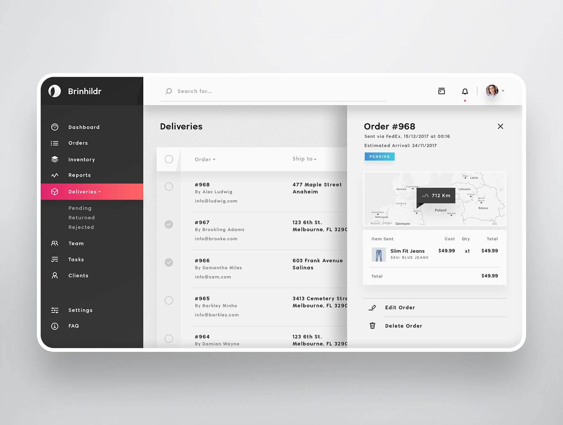 一套干净优雅的后台管理UI素材模板