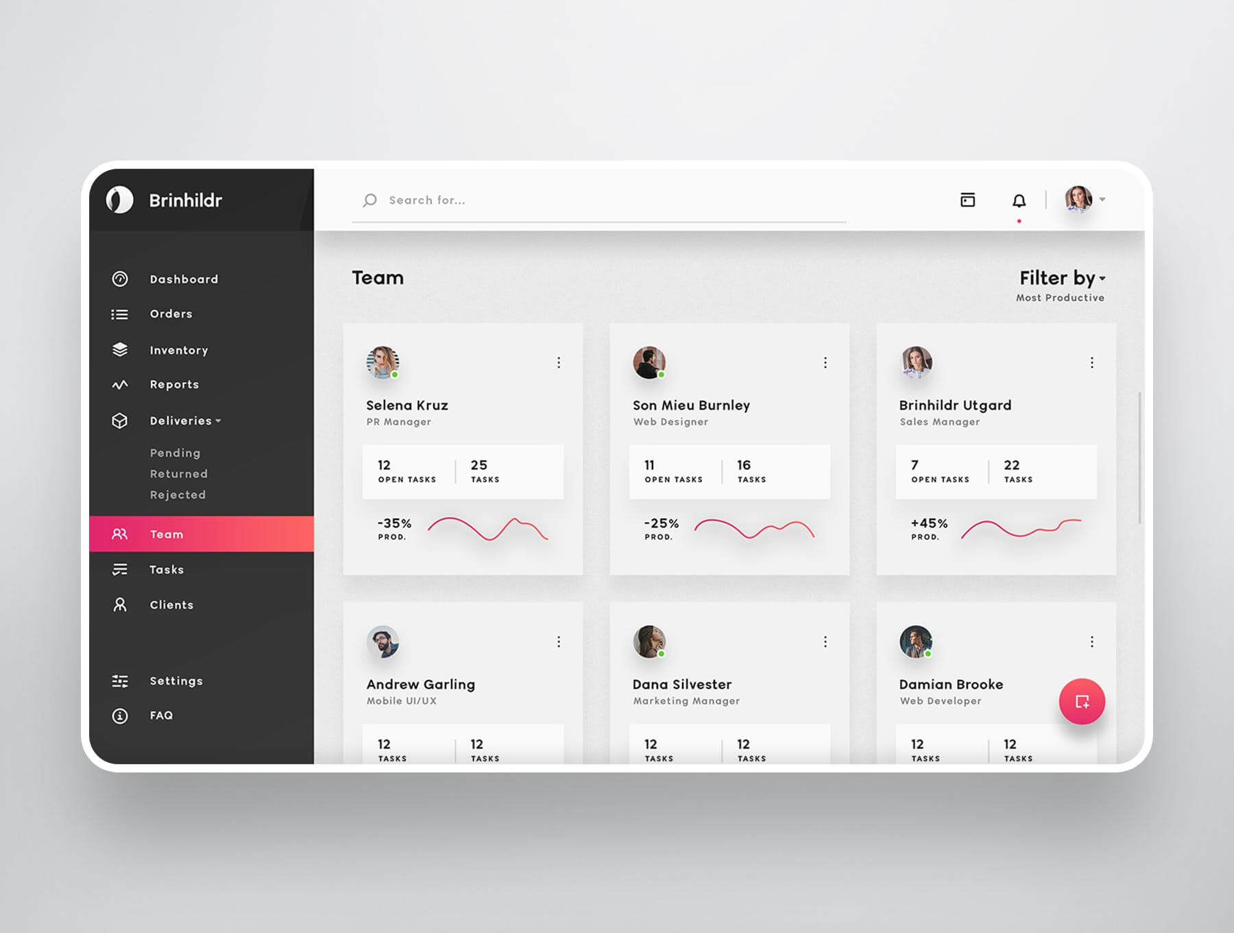 一套干净优雅的后台管理UI素材模板