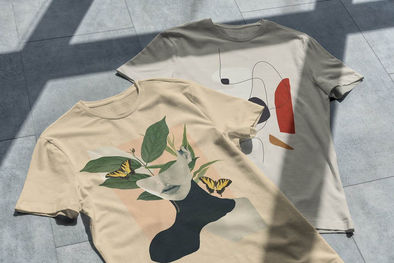 10个高端真实有逼格的T恤服装VI样机PSD素材包