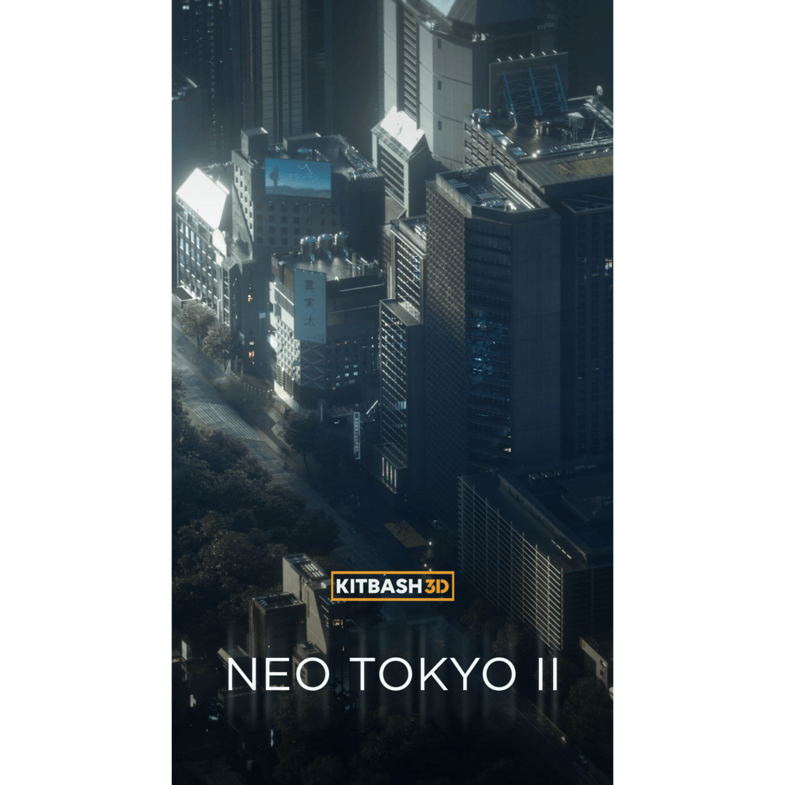 Kitbash3D NeoTokyo2新东京2科幻城市建筑C4D模型素材包