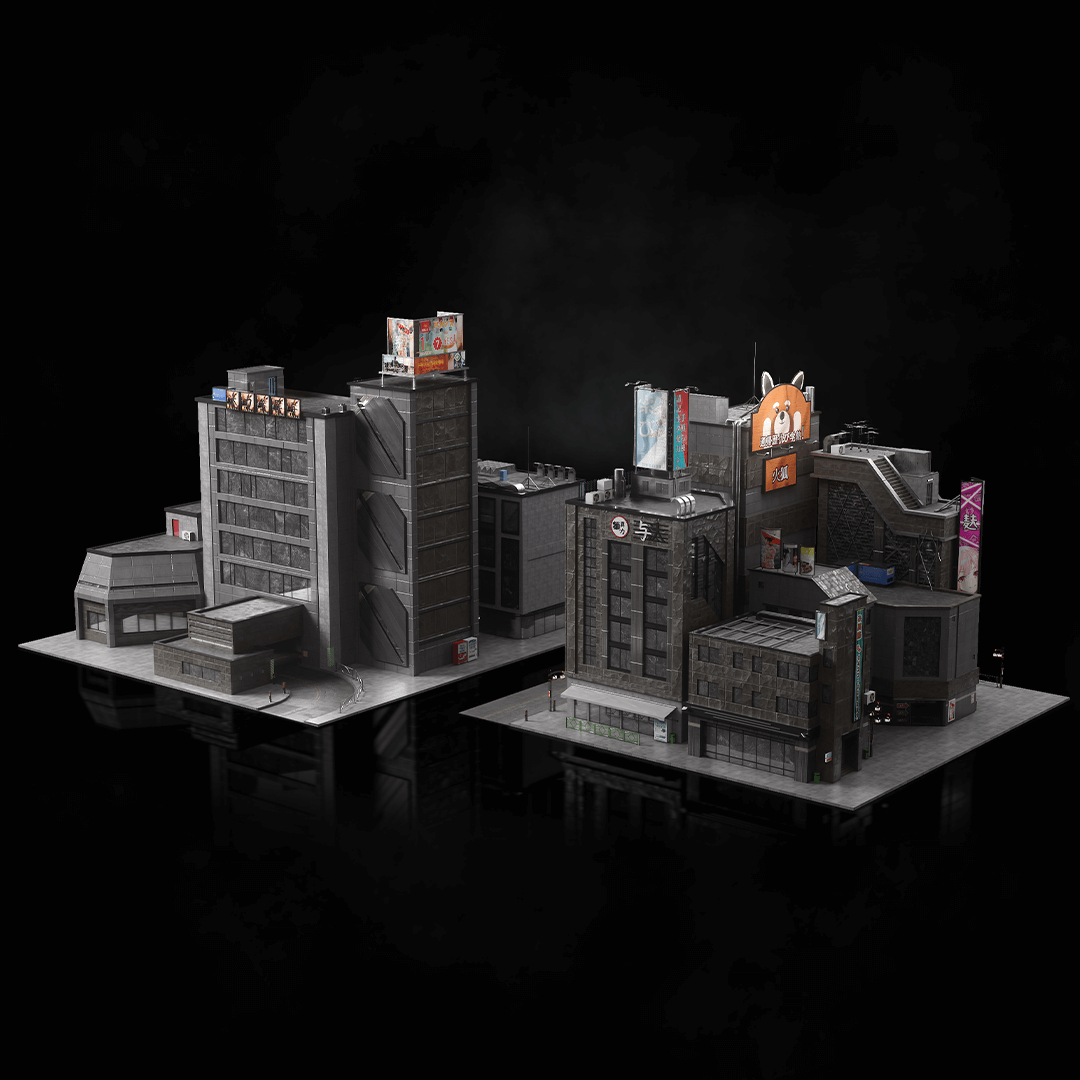Kitbash3D NeoTokyo2新东京2科幻城市建筑C4D模型素材包