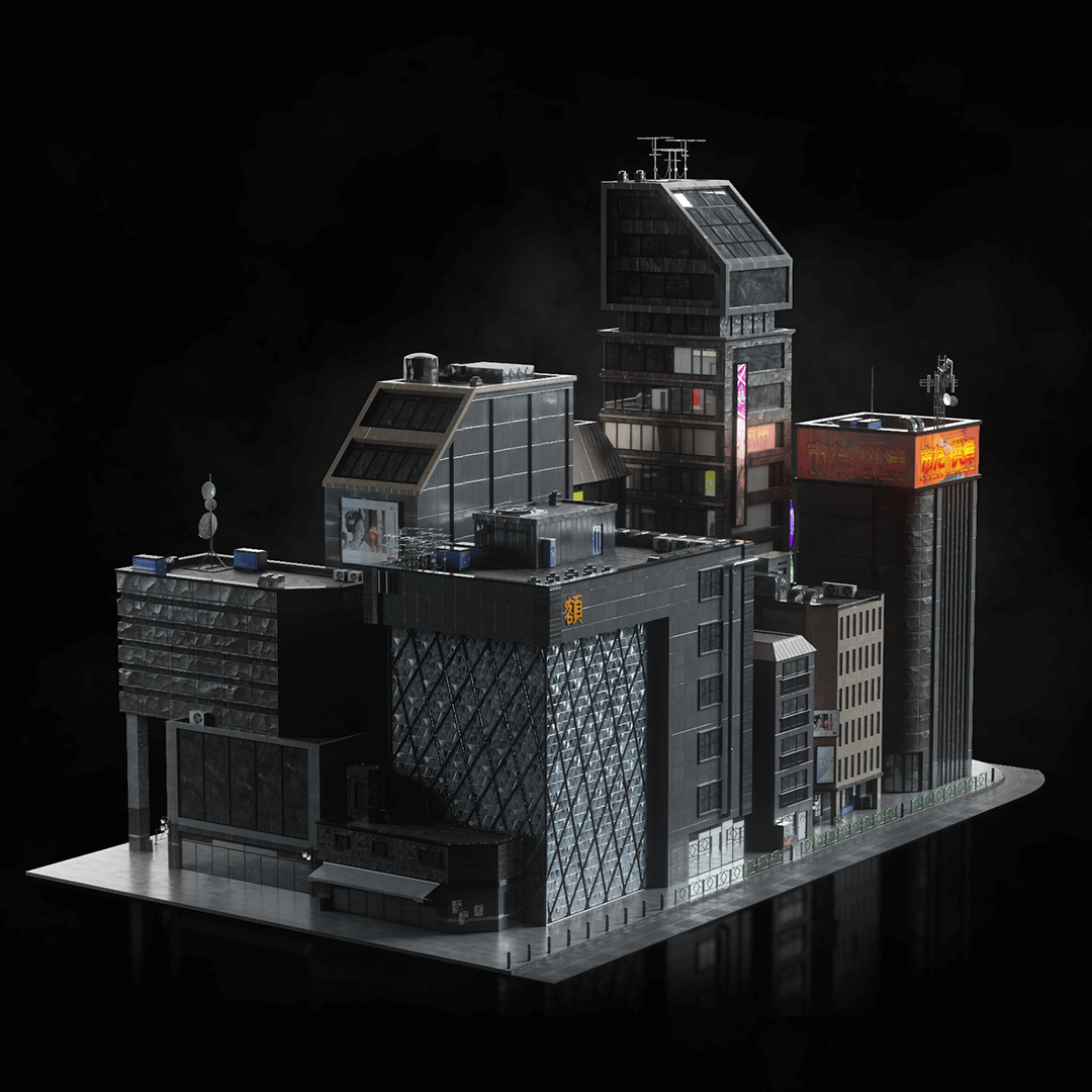 Kitbash3D NeoTokyo2新东京2科幻城市建筑C4D模型素材包