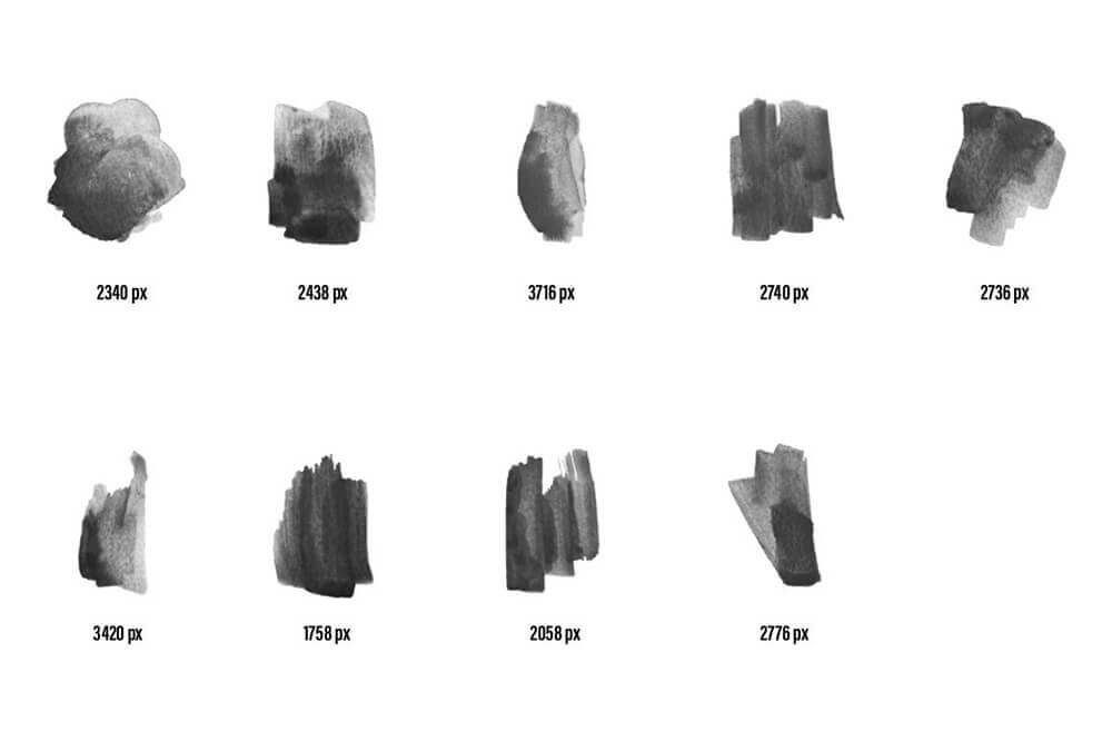 89个高品质水彩艺术PS笔刷素材