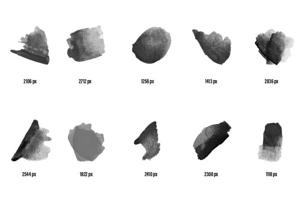 89个高品质水彩艺术PS笔刷素材