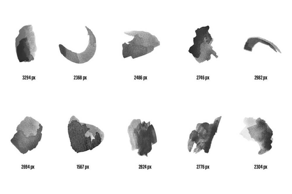 89个高品质水彩艺术PS笔刷素材