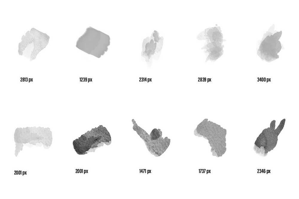 89个高品质水彩艺术PS笔刷素材