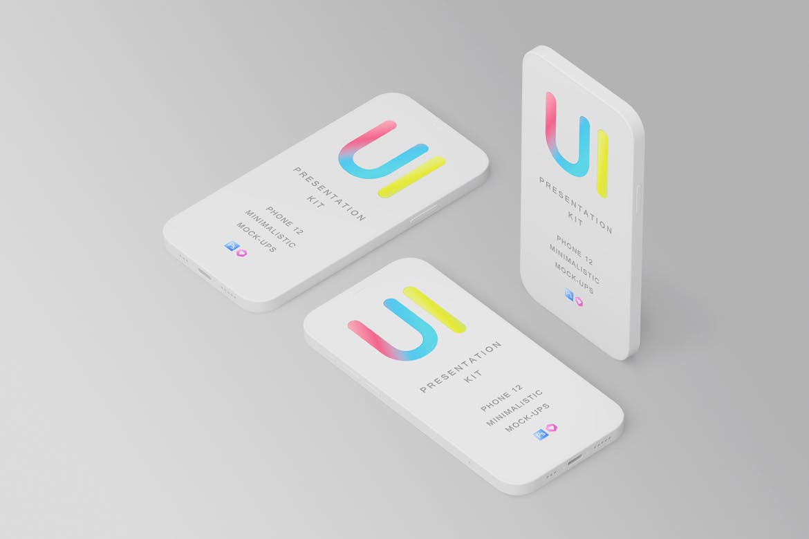 逼真高品质iPhone 12样机展示PSD素材包