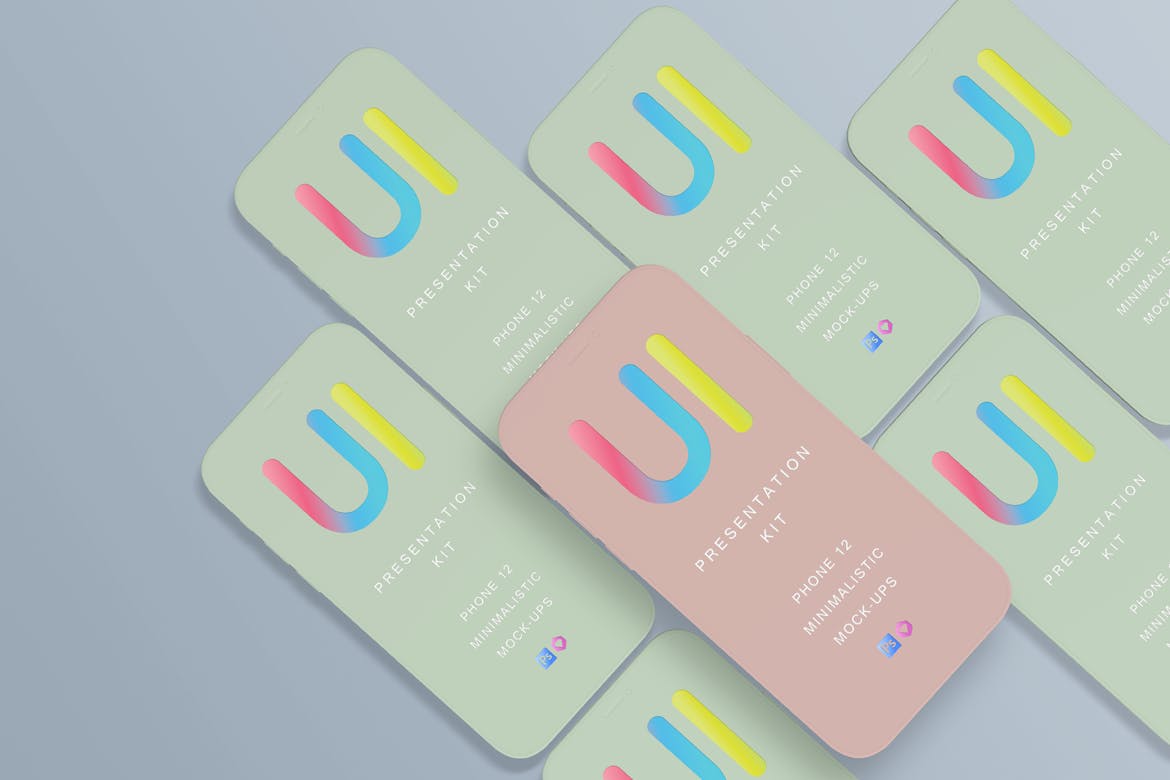 逼真高品质iPhone 12样机展示PSD素材包