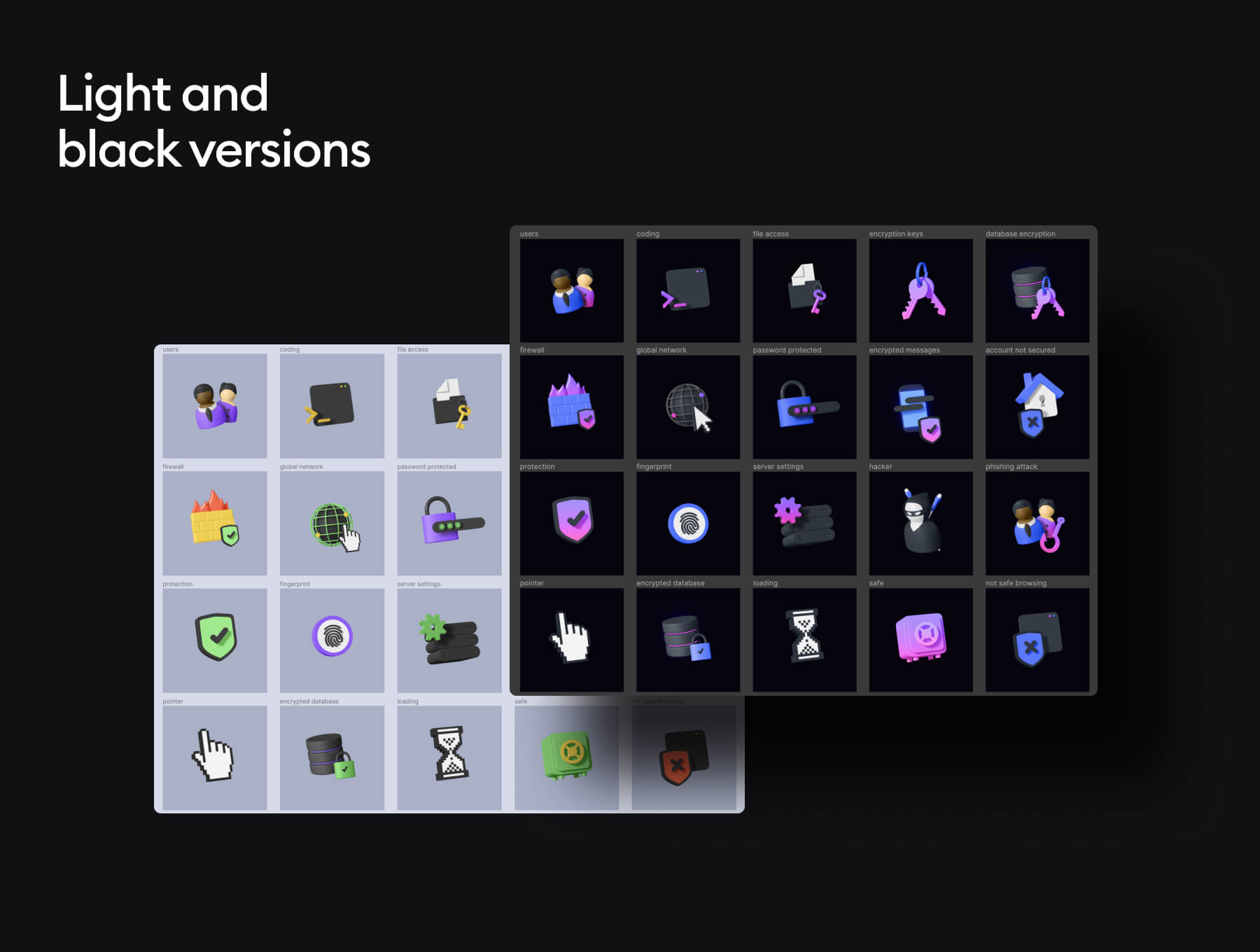 49个超酷安全相关的3D图标素材