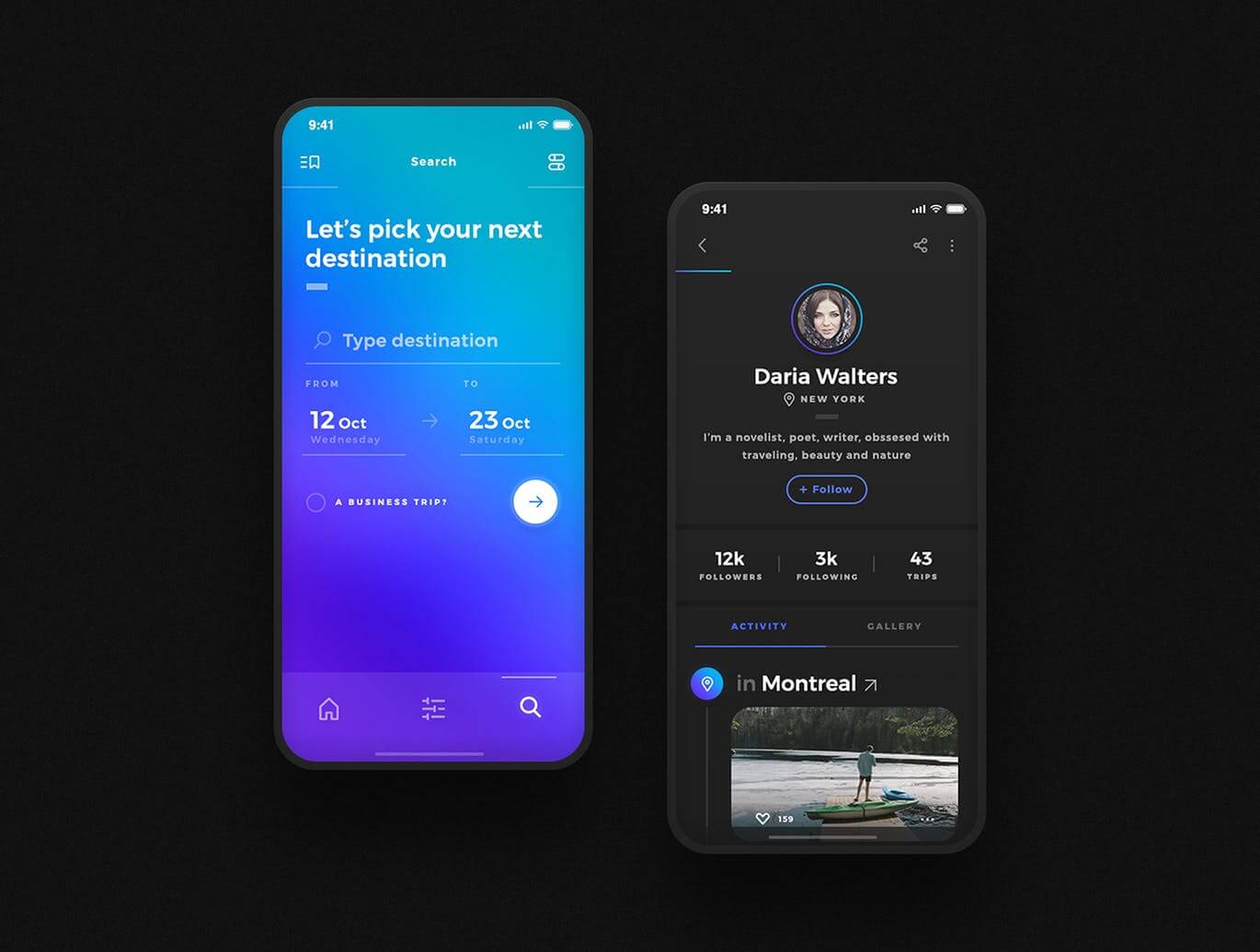 56个简洁耐看的酒店预订主题APP UI KIT素材包