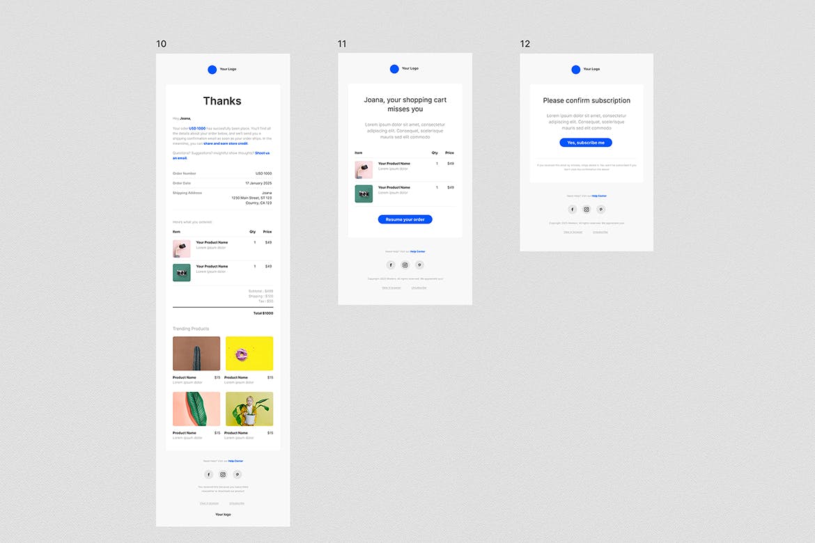 蓝色简约多用途详情页banner设计素材模板