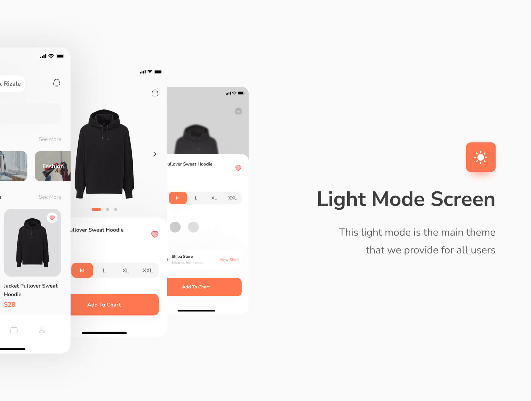57个橙色移动电子商务APP UI kit素材包