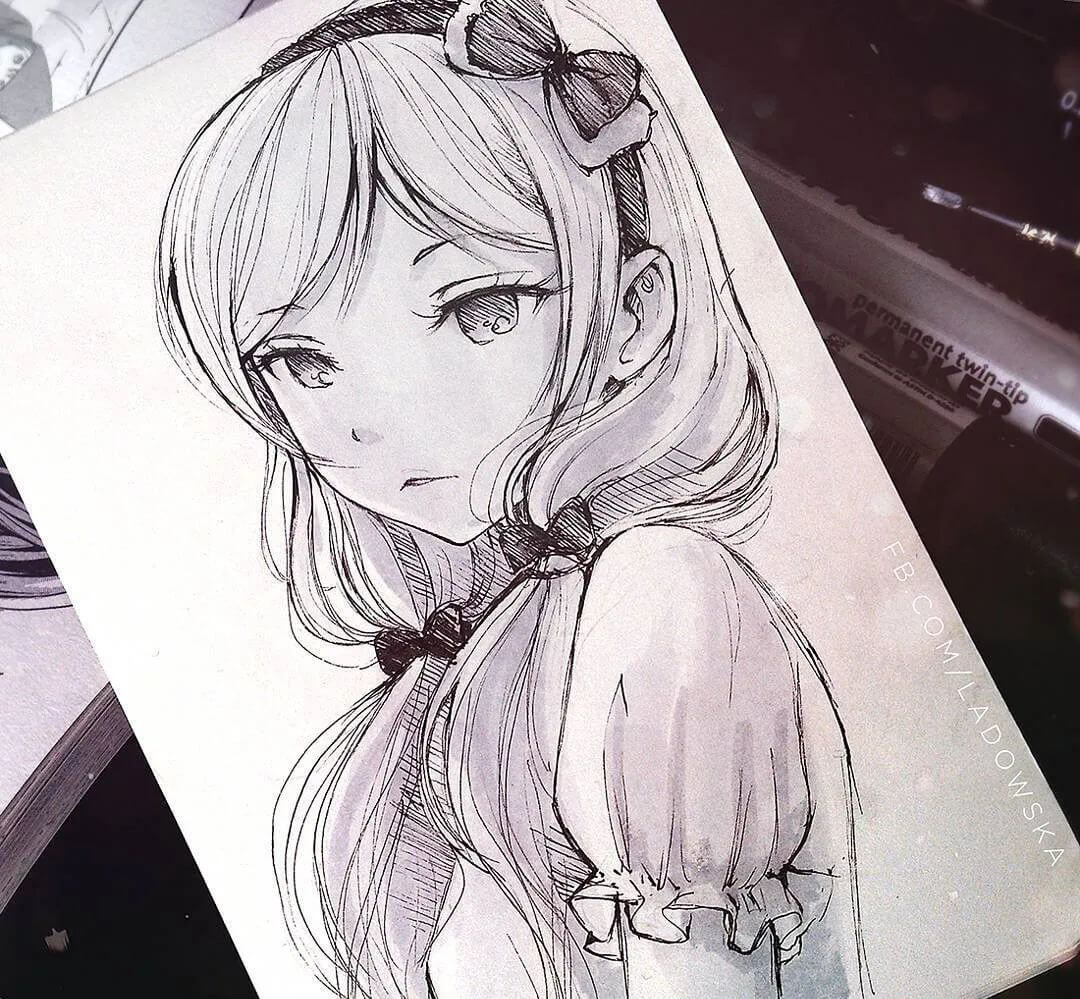 画插画没感觉？这些日韩少女线稿为你画画增添不少灵感