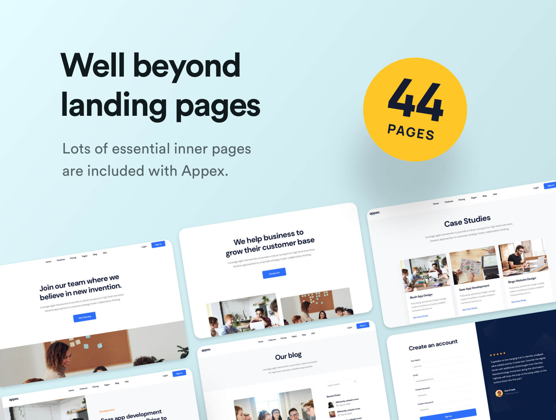 一套适用于SaaS、初创公司的设计精美登录页面模板