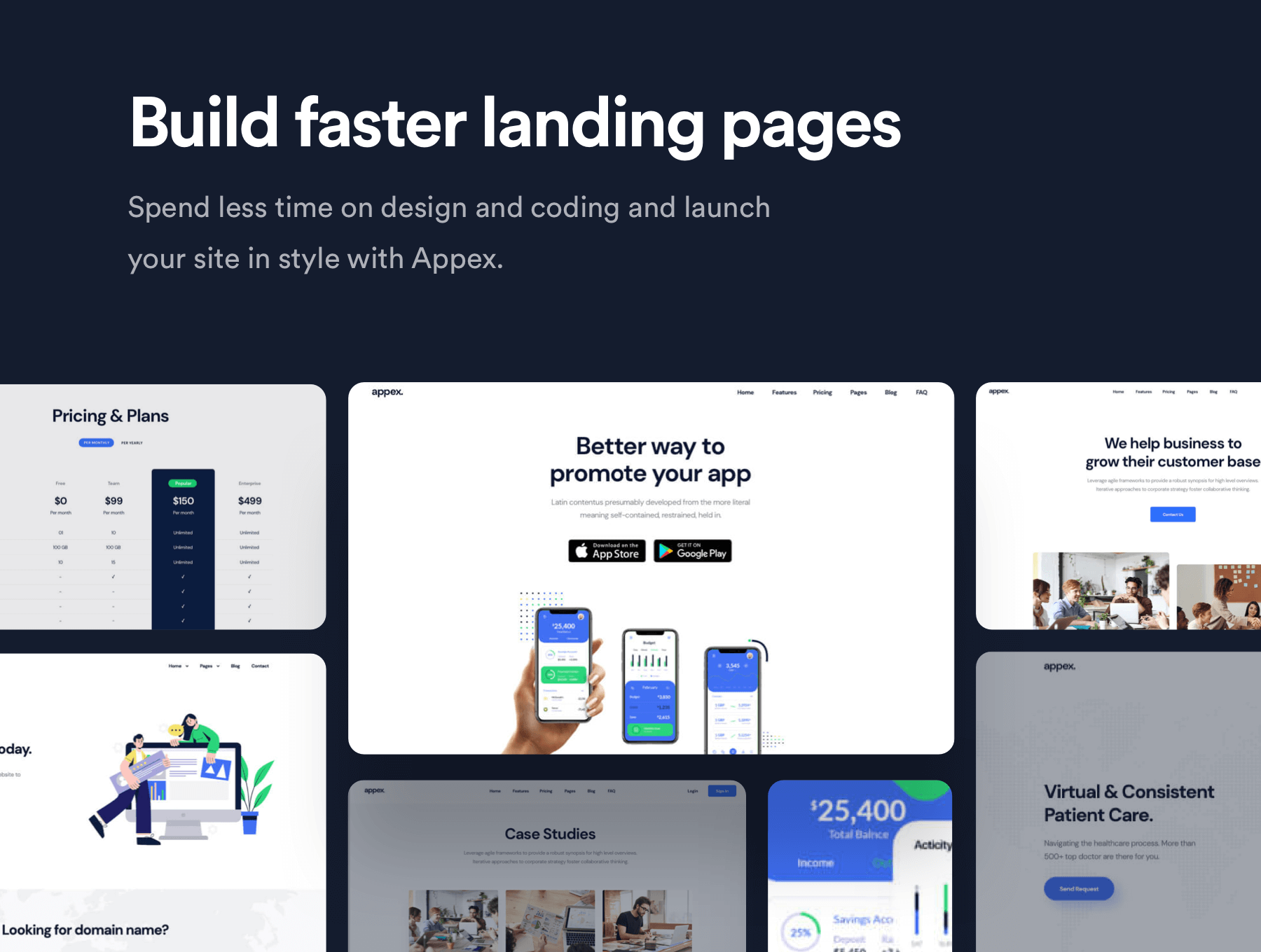 一套适用于SaaS、初创公司的设计精美登录页面模板