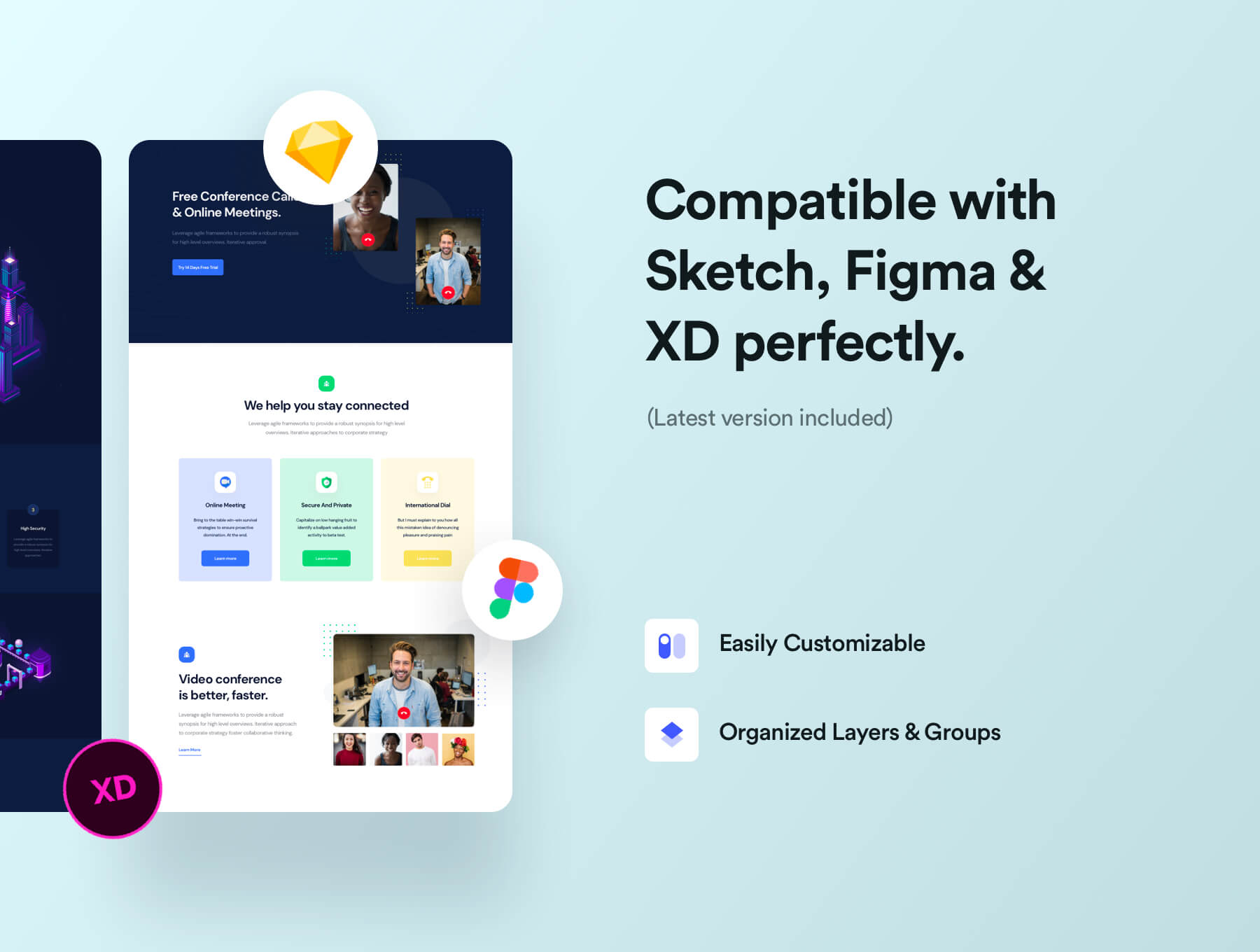 一套适用于SaaS、初创公司的设计精美登录页面模板