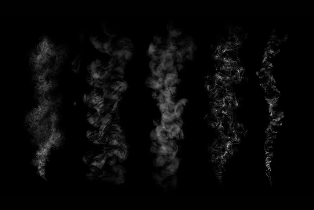 23种高分辨率雪茄烟雾Procreate笔刷素材