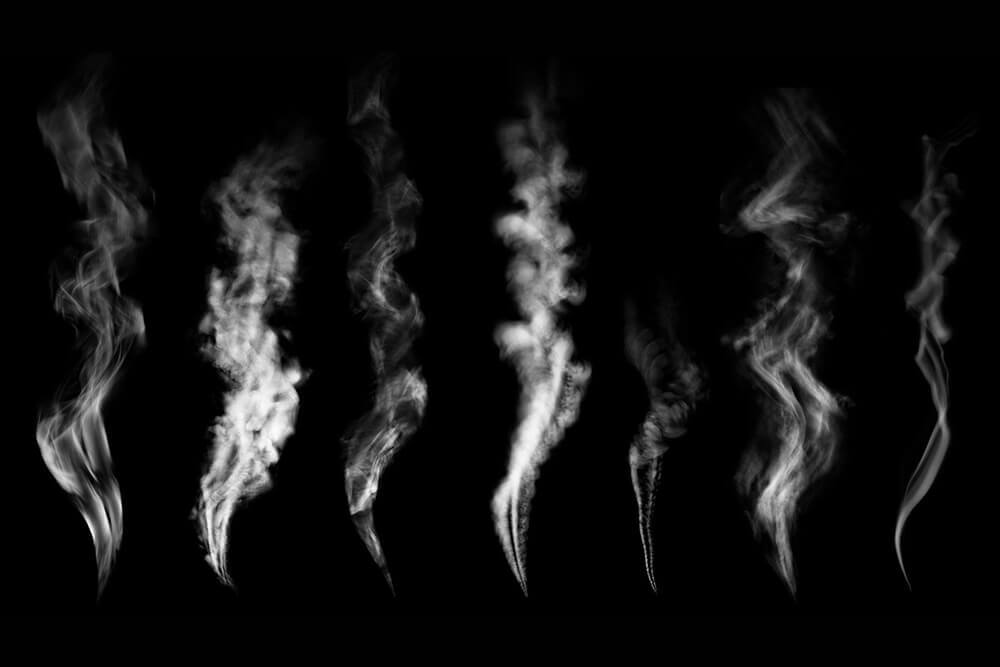 23种高分辨率雪茄烟雾Procreate笔刷素材