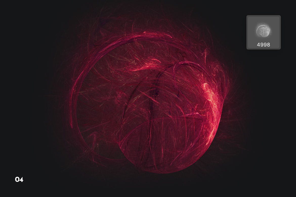 手绘抽象科技感球体PS笔刷素材