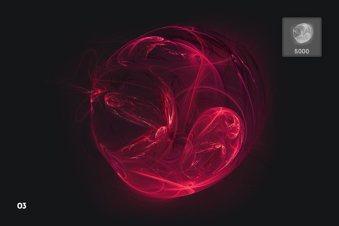 手绘抽象科技感球体PS笔刷素材