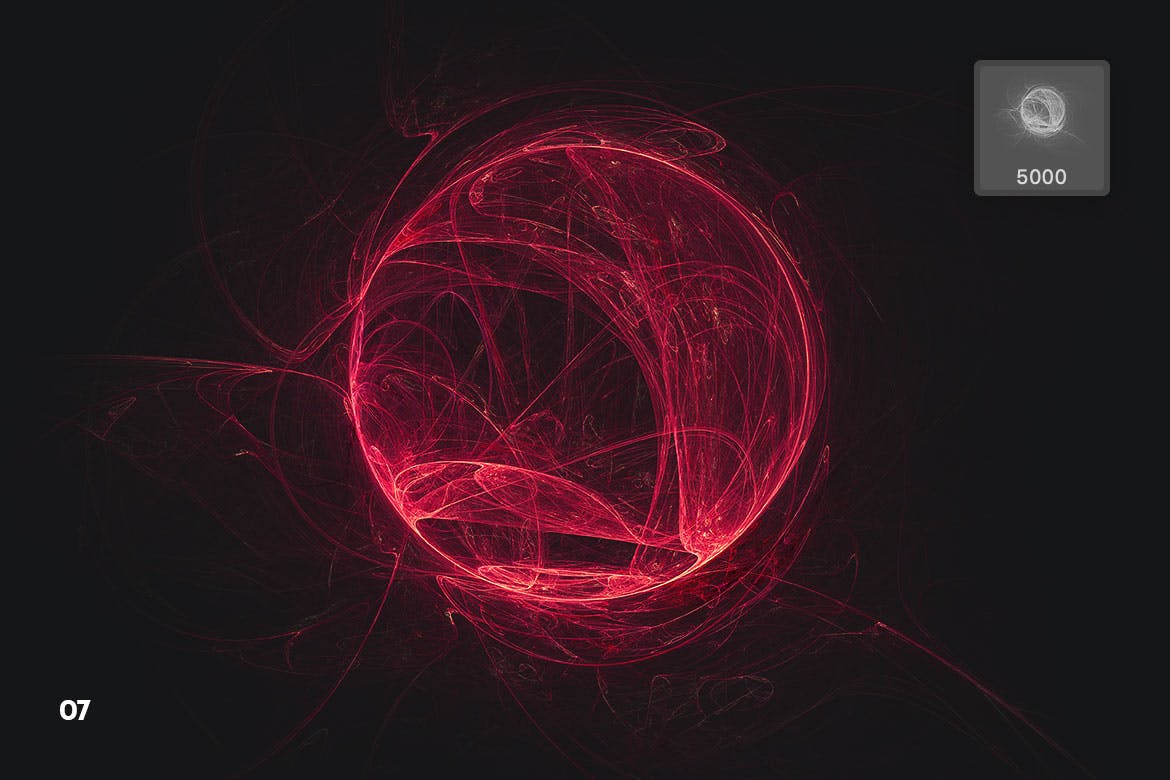 手绘抽象科技感球体PS笔刷素材