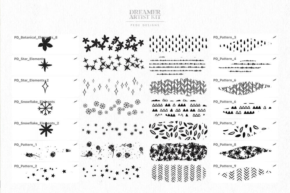 梦想家艺术家系列Procreate笔刷素材包