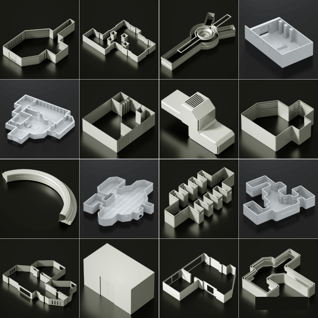 这281款C4D模型素材，用来设计科幻大片简直太酷了！