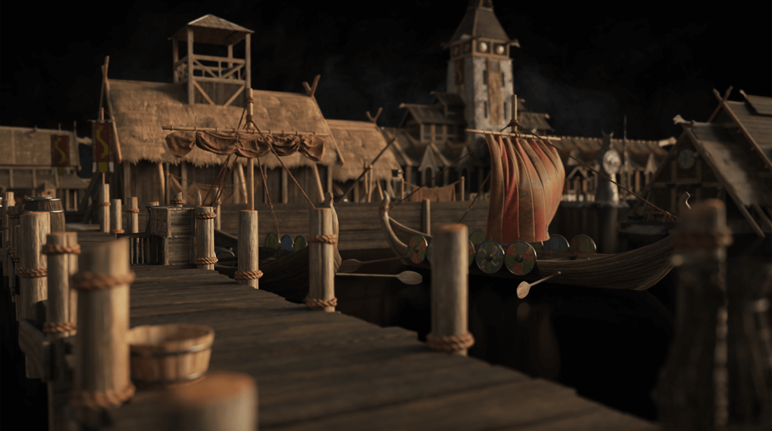 Valhalla瓦尔哈拉全套建筑C4D模型素材包（含Octane贴图）