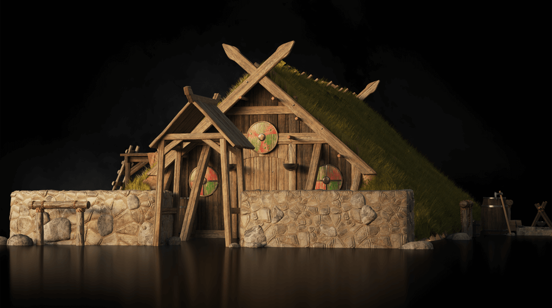 Valhalla瓦尔哈拉全套建筑C4D模型素材包（含Octane贴图）