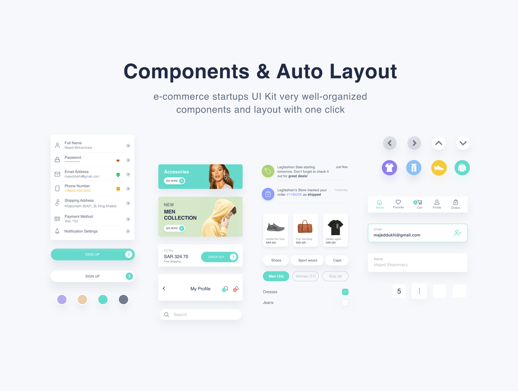 49个网上电子商务网上购物APP UI KIT界面