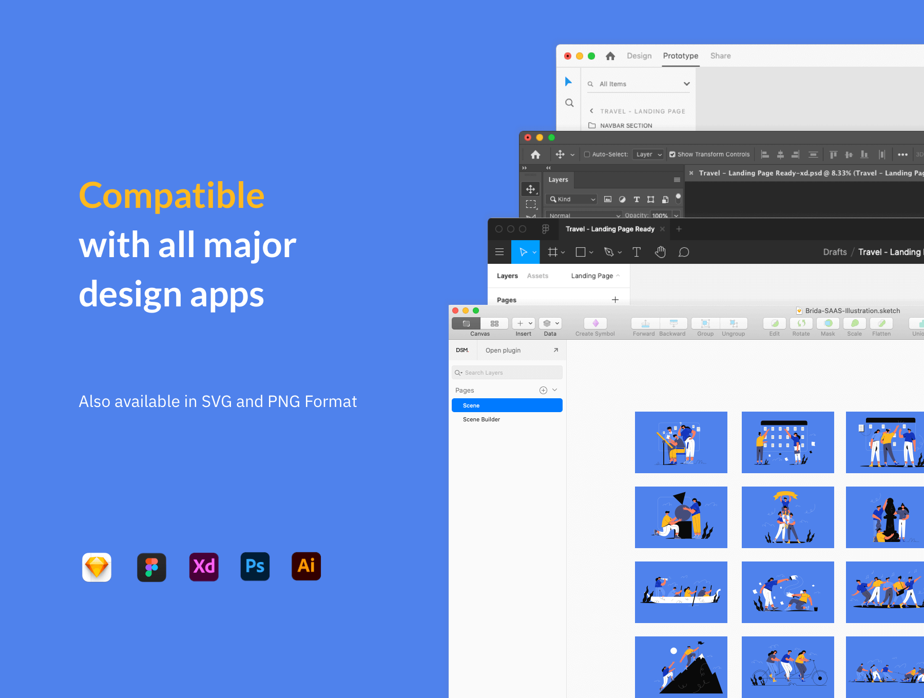 12个团队管理工作场景插图素材
