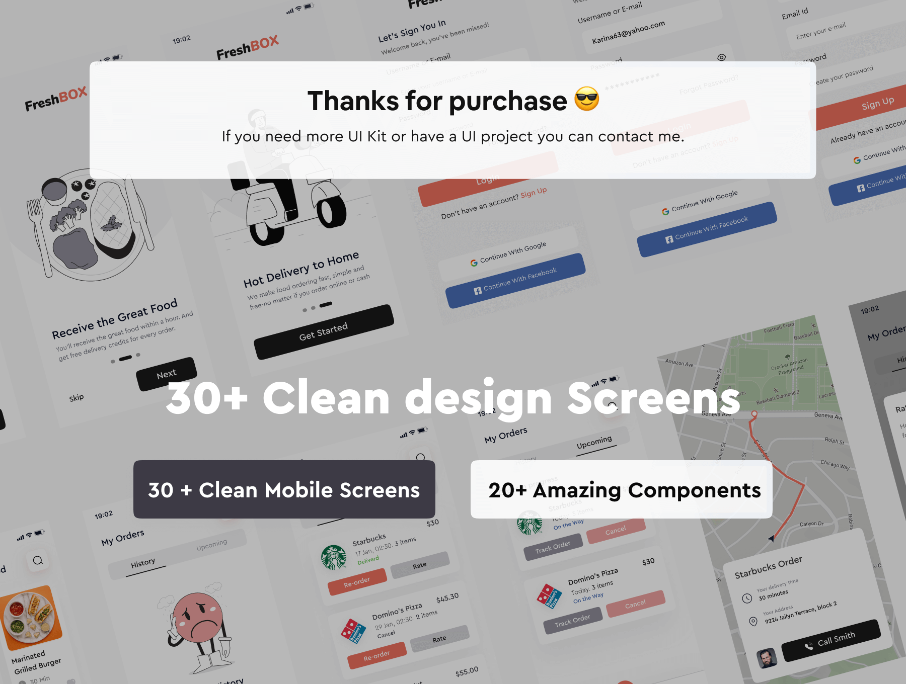 35+高端订餐外卖移动APP UI KIT素材包