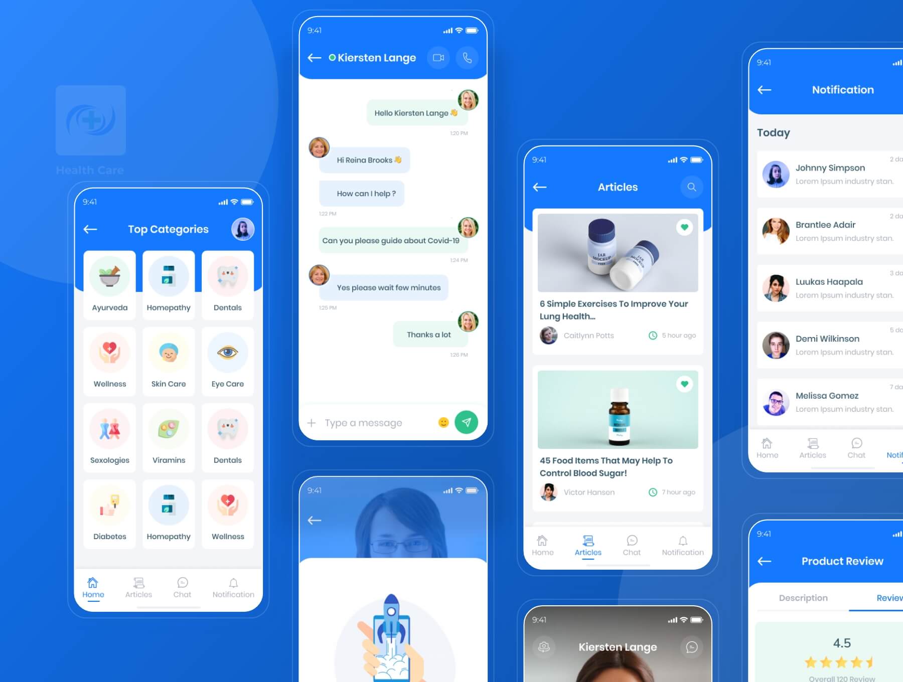 30+在线医疗保健医药电商UI KIT素材包