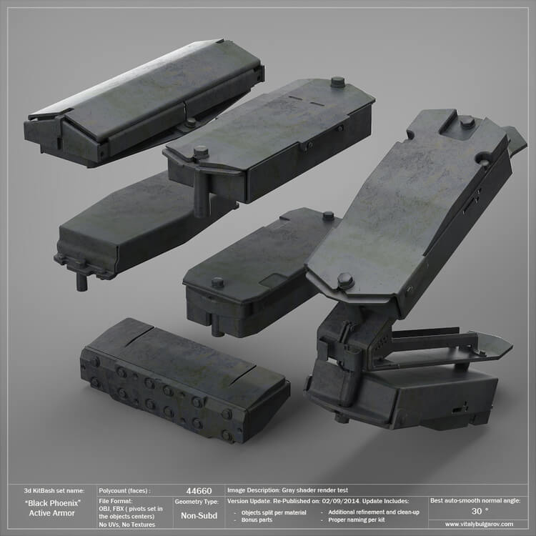 精品素材：国外3D KitBash库全套模型工业零部件模型零件C4D模型