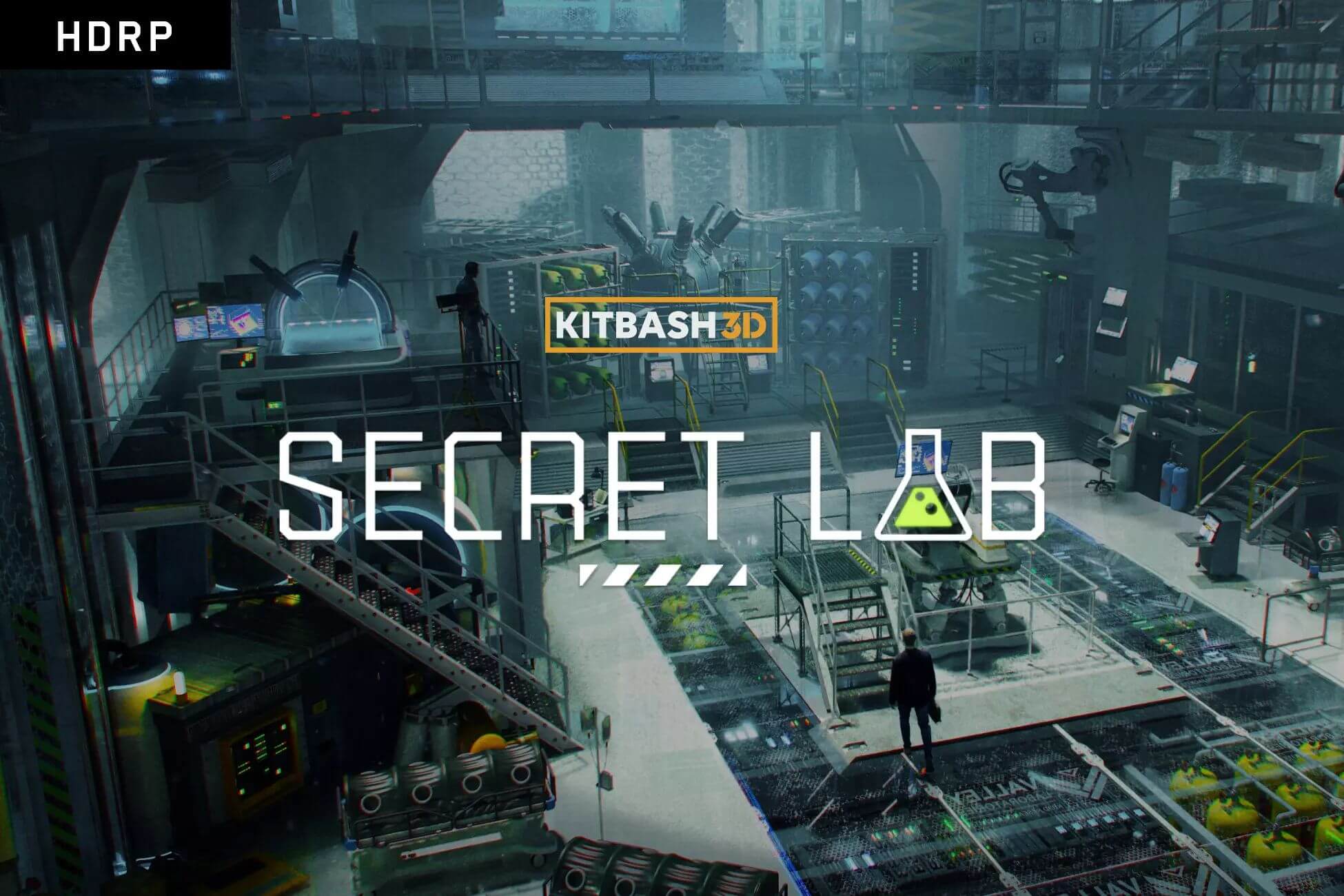 一套科幻模型神秘实验室器械工具模型含纹理贴图C4D素材