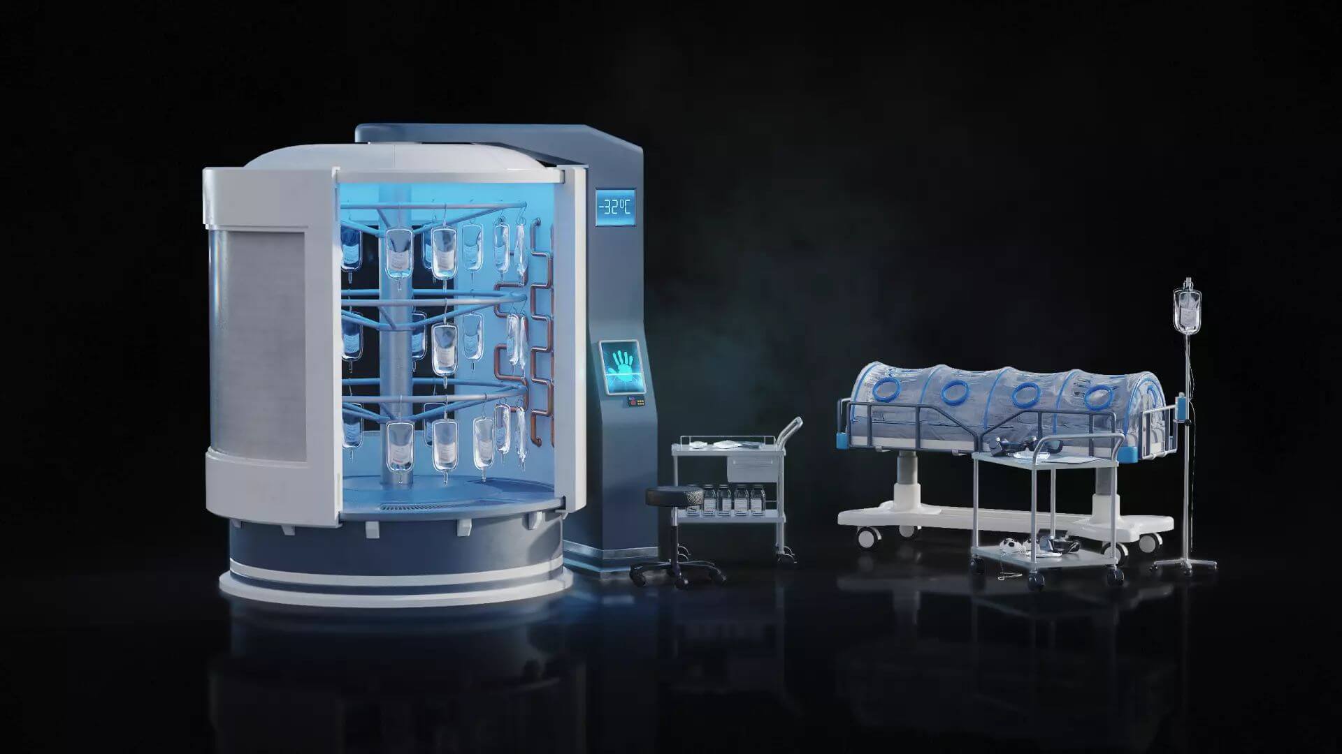 一套科幻模型神秘实验室器械工具模型含纹理贴图C4D素材